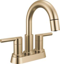 Two Handle Centerset Bathroom Sink Faucet in Champagne Bronze