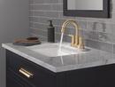 Two Handle Centerset Bathroom Sink Faucet in Champagne Bronze 