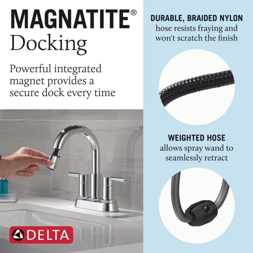 Two Handle Centerset Bathroom Sink Faucet in Chrome 