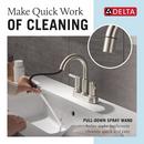 Two Handle Centerset Bathroom Sink Faucet in Stainless 