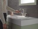 Two Handle Centerset Bathroom Sink Faucet in Stainless 