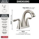 DELTA ARVO TWO HANDLE CENTERSET PULL-DOWN BATHROOM FAUCET 