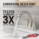 Two Handle Centerset Bathroom Sink Faucet in SpotShield&reg; Brushed Nickel 
