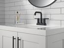 Two Handle Centerset Bathroom Sink Faucet in Matte Black 