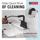 Two Handle Centerset Bathroom Sink Faucet in Matte Black 