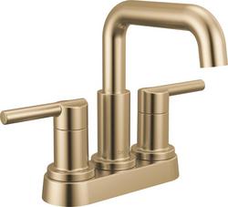 Two Handle Centerset Bathroom Sink Faucet in Champagne Bronze