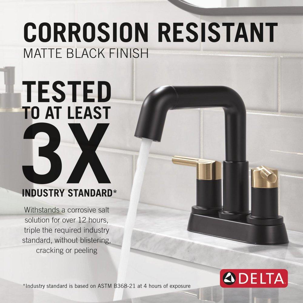 DELTA NICOLI TWO HANDLE CENTERSET PULL-DOWN BATHROOM FAUCET 