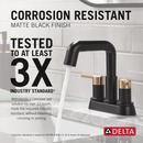 DELTA NICOLI TWO HANDLE CENTERSET PULL-DOWN BATHROOM FAUCET 