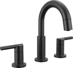 Two Handle Widespread Bathroom Sink Faucet in Matte Black