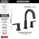 Two Handle Widespread Bathroom Sink Faucet in Matte Black 