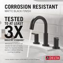 Two Handle Widespread Bathroom Sink Faucet in Matte Black 
