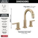 Two Handle Widespread Bathroom Sink Faucet in Champagne Bronze 