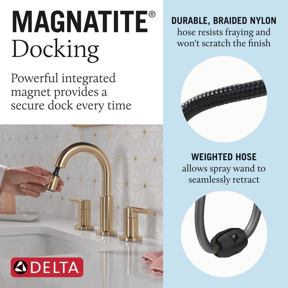 Two Handle Widespread Bathroom Sink Faucet in Champagne Bronze 