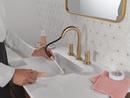 Two Handle Widespread Bathroom Sink Faucet in Champagne Bronze 