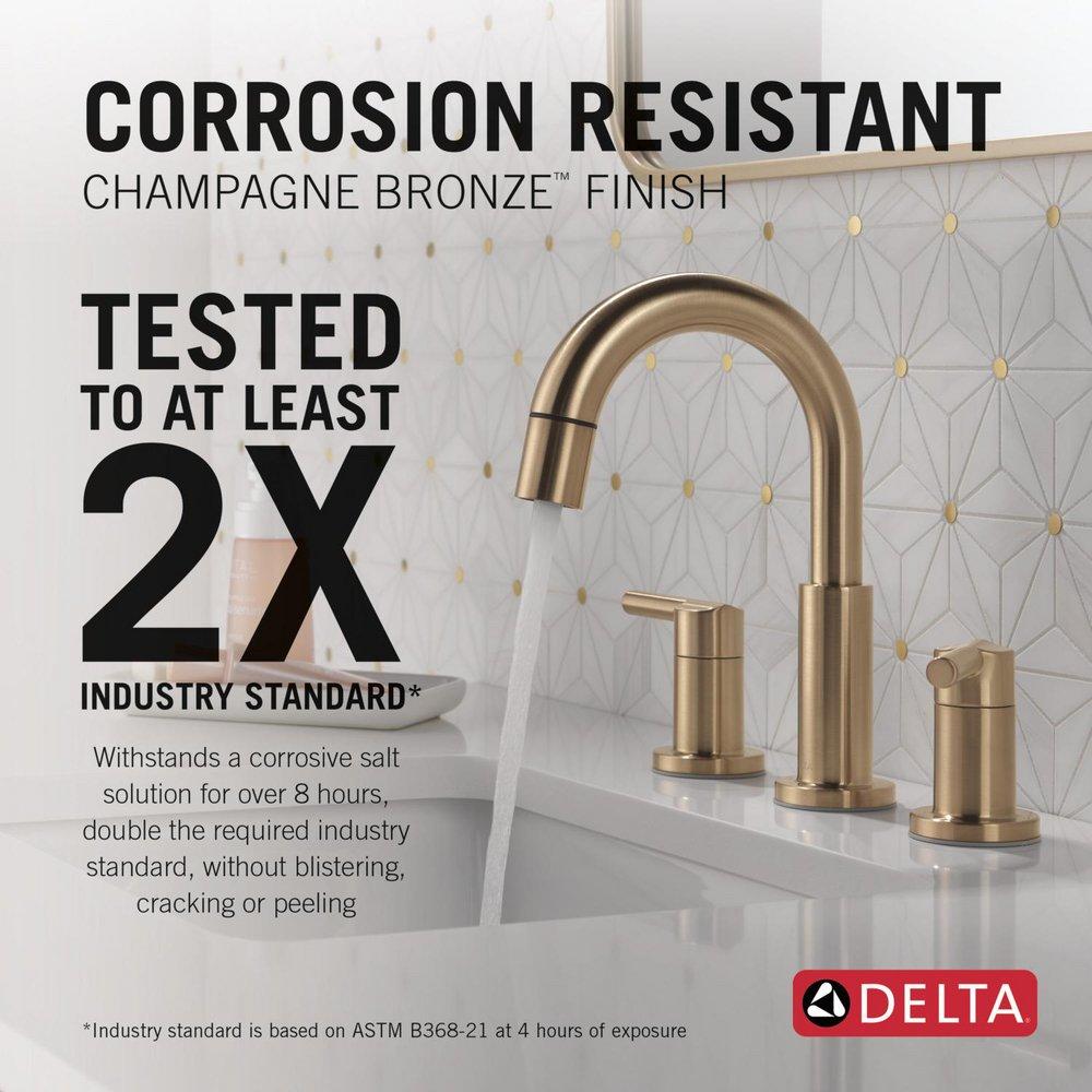 Two Handle Widespread Bathroom Sink Faucet in Champagne Bronze 
