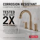 Two Handle Widespread Bathroom Sink Faucet in Champagne Bronze 