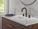 Two Handle Widespread Bathroom Sink Faucet in Matte Black/Champagne Bronze 