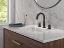 Two Handle Widespread Bathroom Sink Faucet in Matte Black/Champagne Bronze 