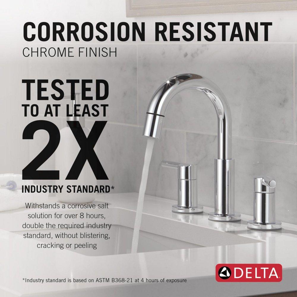 Two Handle Widespread Bathroom Sink Faucet in Chrome 
