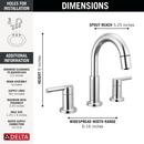 Two Handle Widespread Bathroom Sink Faucet in Chrome 