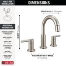 Two Handle Widespread Bathroom Sink Faucet in Stainless 