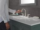 Two Handle Widespread Bathroom Sink Faucet in Stainless 