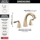 Two Handle Widespread Bathroom Sink Faucet in Champagne Bronze 