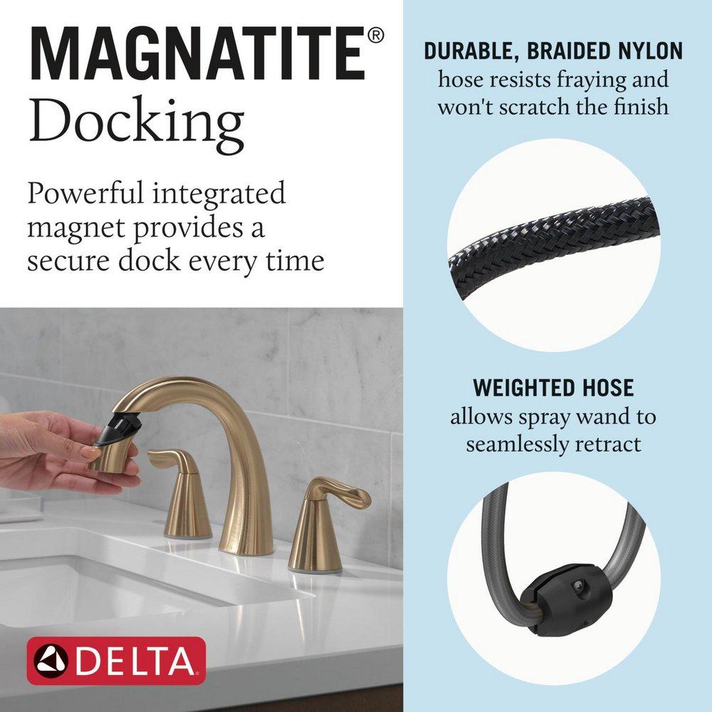 Two Handle Widespread Bathroom Sink Faucet in Champagne Bronze 