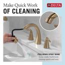 Two Handle Widespread Bathroom Sink Faucet in Champagne Bronze 