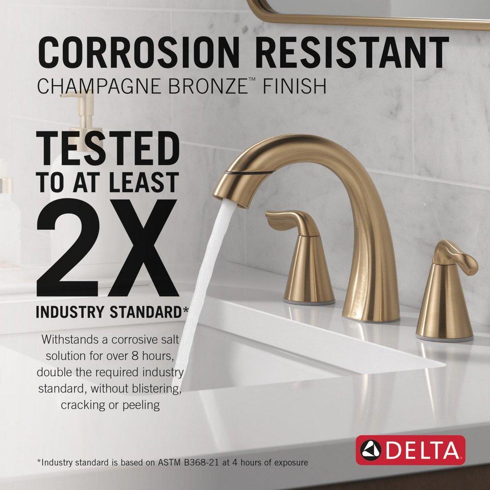 Two Handle Widespread Bathroom Sink Faucet in Champagne Bronze 