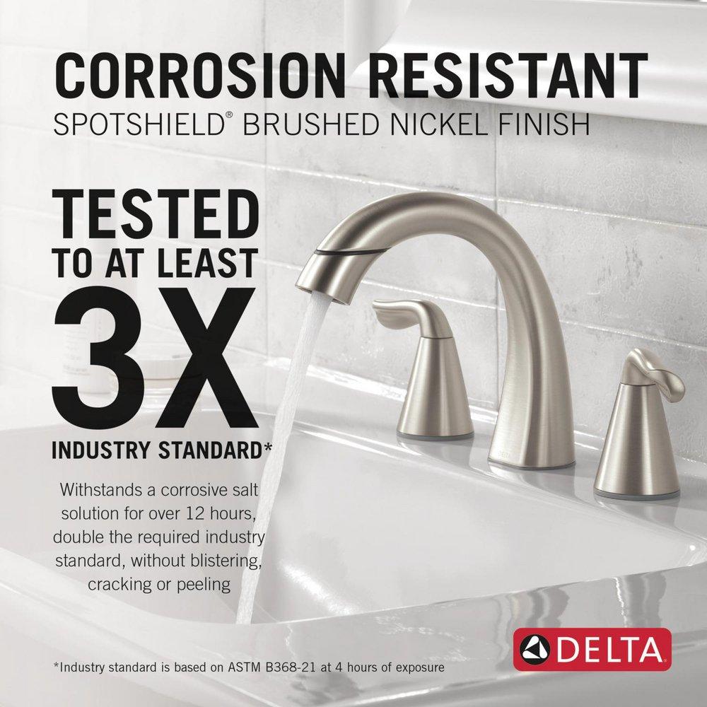 Two Handle Widespread Bathroom Sink Faucet in SpotShield&reg; Brushed Nickel 