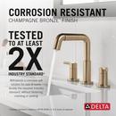 Two Handle Widespread Bathroom Sink Faucet in Champagne Bronze 