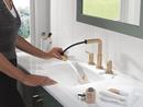 Two Handle Widespread Bathroom Sink Faucet in Champagne Bronze 