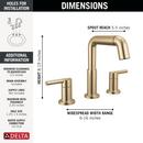 Two Handle Widespread Bathroom Sink Faucet in Champagne Bronze 