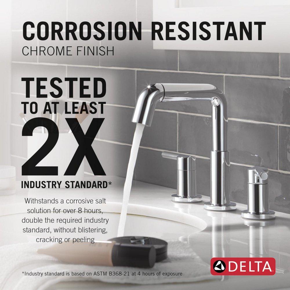 Two Handle Widespread Bathroom Sink Faucet in Chrome 