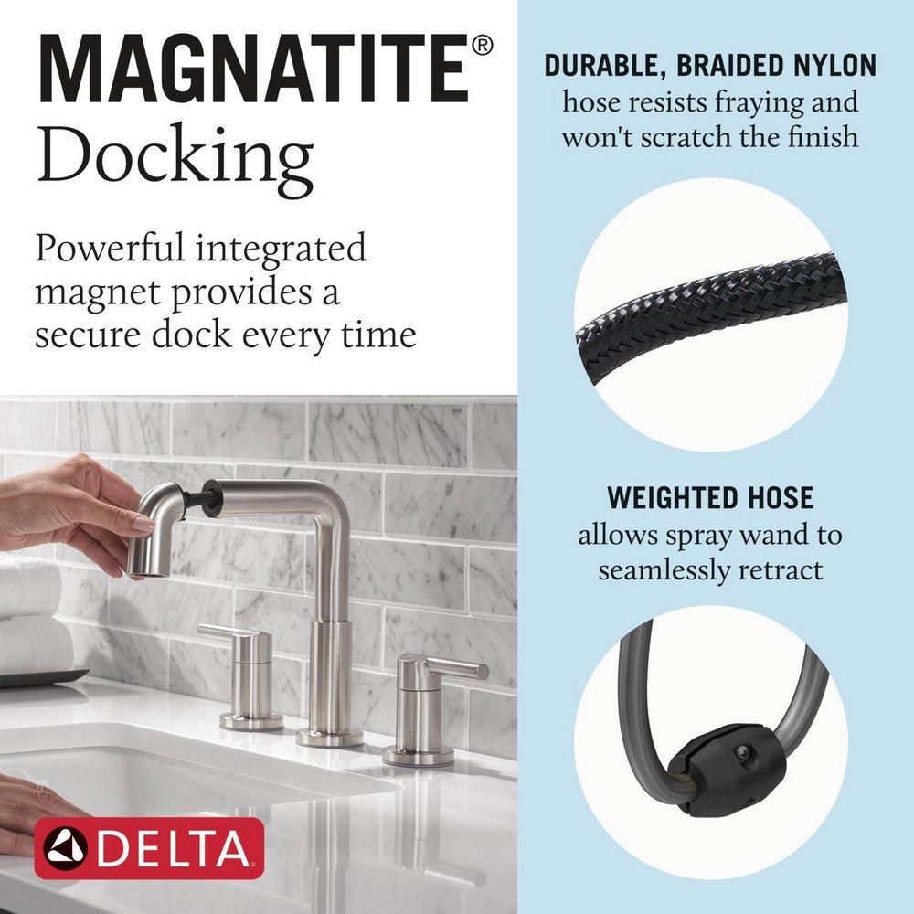 Two Handle Widespread Bathroom Sink Faucet in Stainless 