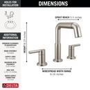 Two Handle Widespread Bathroom Sink Faucet in Stainless 