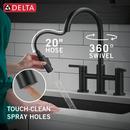 Single Handle Pull Down Kitchen Faucet in Matte Black 