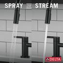 Single Handle Pull Down Kitchen Faucet in Matte Black 