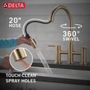 DELTA NICOLI TWO HANDLE PULL-DOWN BRIDGE KITCHEN FAUCET 