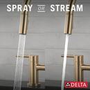 Single Handle Pull Down Kitchen Faucet in Champagne Bronze 