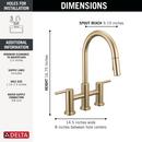 Single Handle Pull Down Kitchen Faucet in Champagne Bronze 