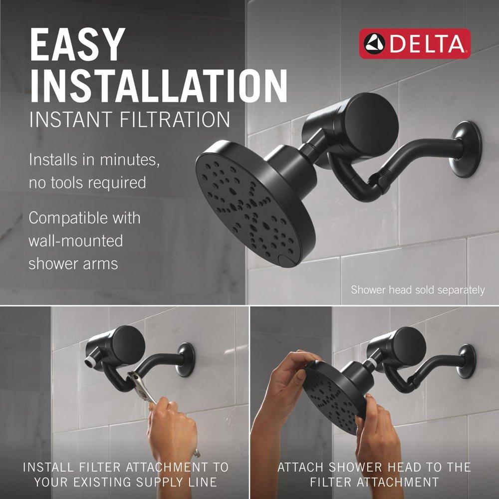 Premium Shower Filter Attachment inMatte Black 