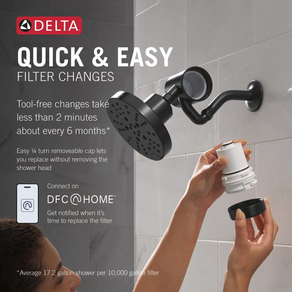Premium Shower Filter Attachment inMatte Black 