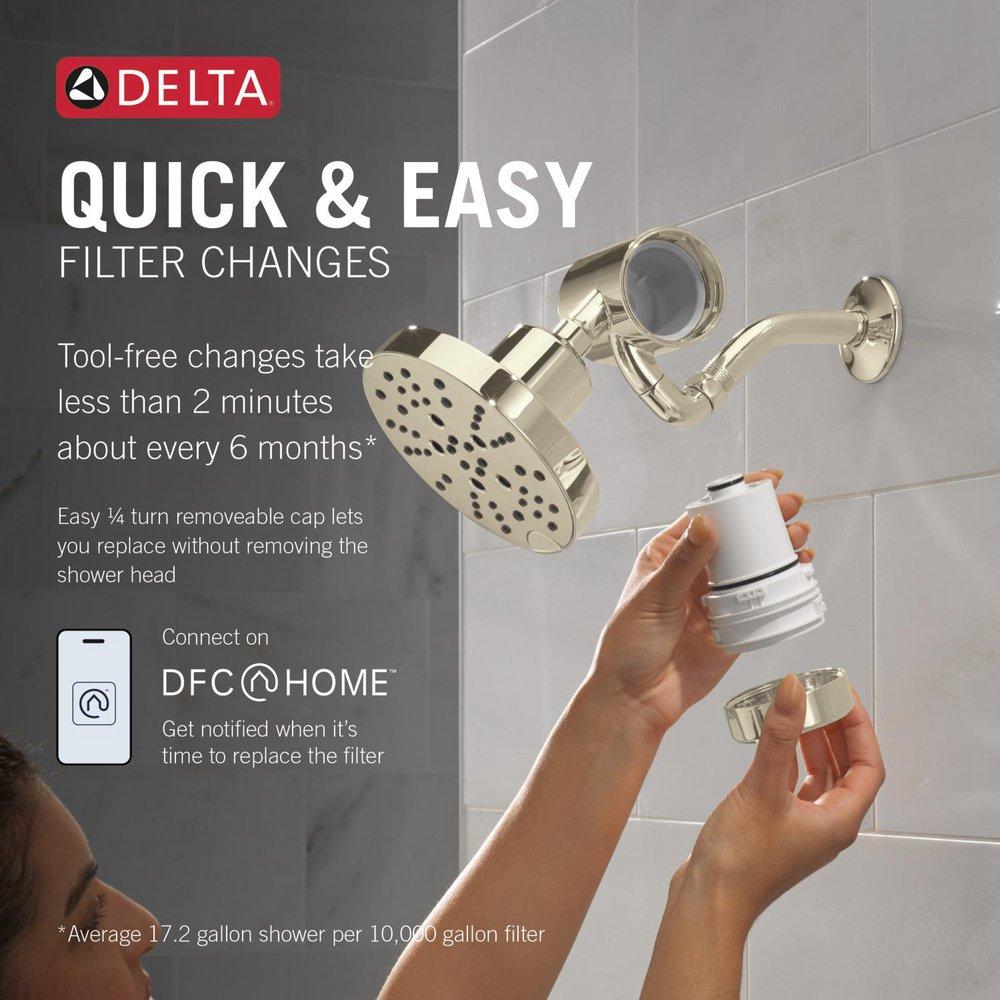 Premium Shower Filter Attachment in Polished Nickel 