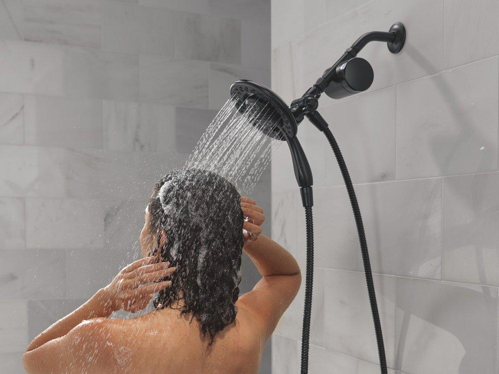 Shower Filter Attachment with 4-Setting In2ition&reg; in Matte Black 
