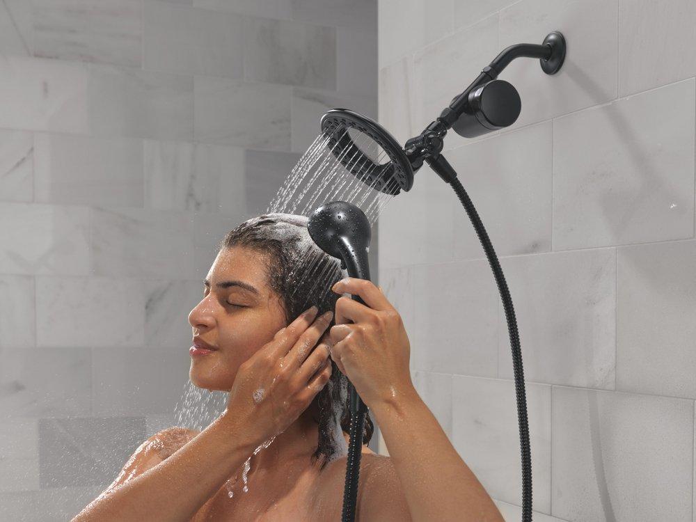 Shower Filter Attachment with 4-Setting In2ition&reg; in Matte Black 