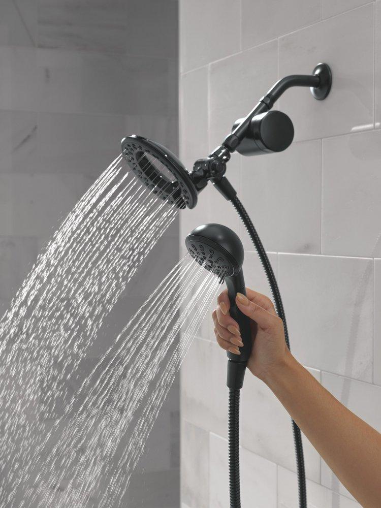 Shower Filter Attachment with 4-Setting In2ition&reg; in Matte Black 
