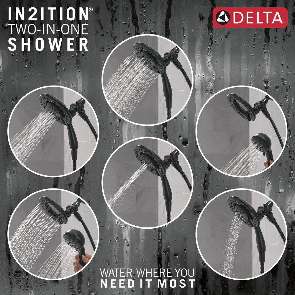 Shower Filter Attachment with 4-Setting In2ition&reg; in Matte Black 