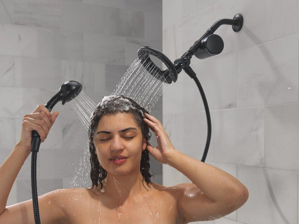 Shower Filter Attachment with 4-Setting In2ition&reg; in Matte Black 